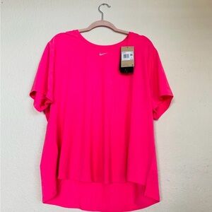 NWT women Nike dri fit  pink top blouse